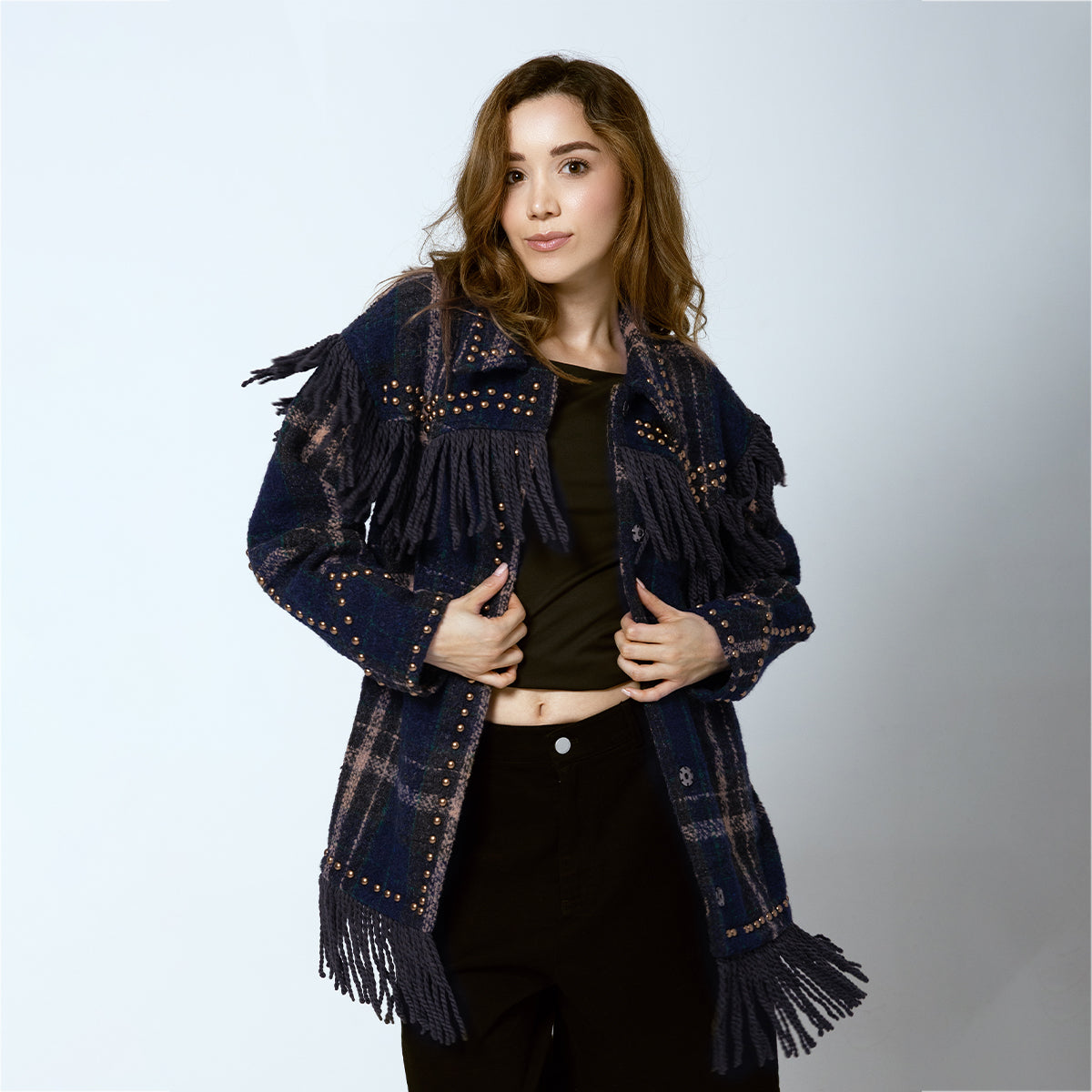 Chamarra barbas Michel multicolor azul