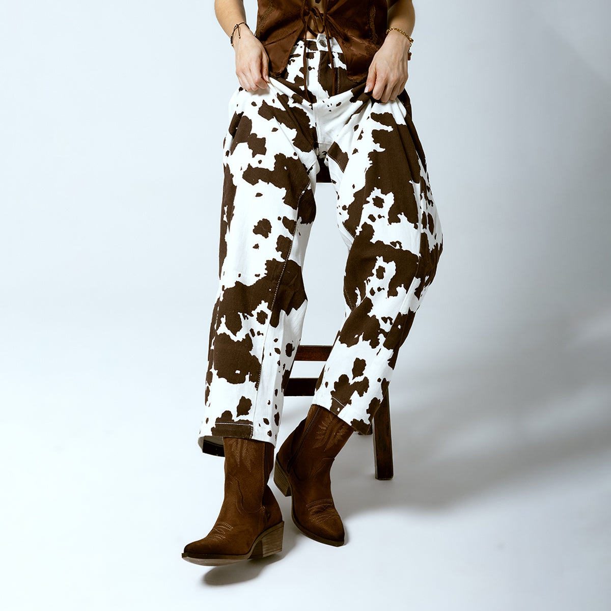 Pantalón Alice vaca negro