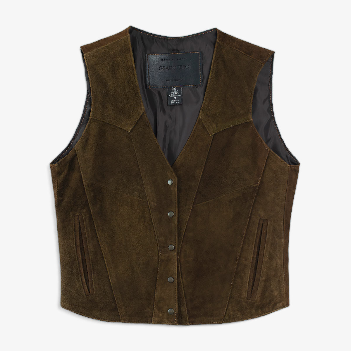 CHALECO ANTE PIEL JULY TABACO