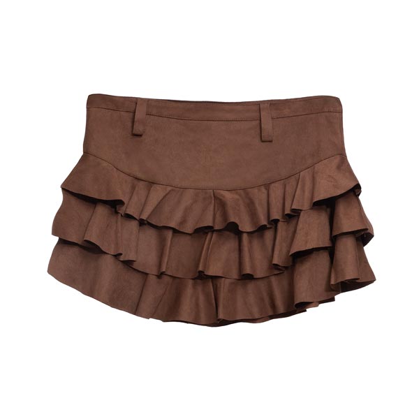 Falda Lizana color café