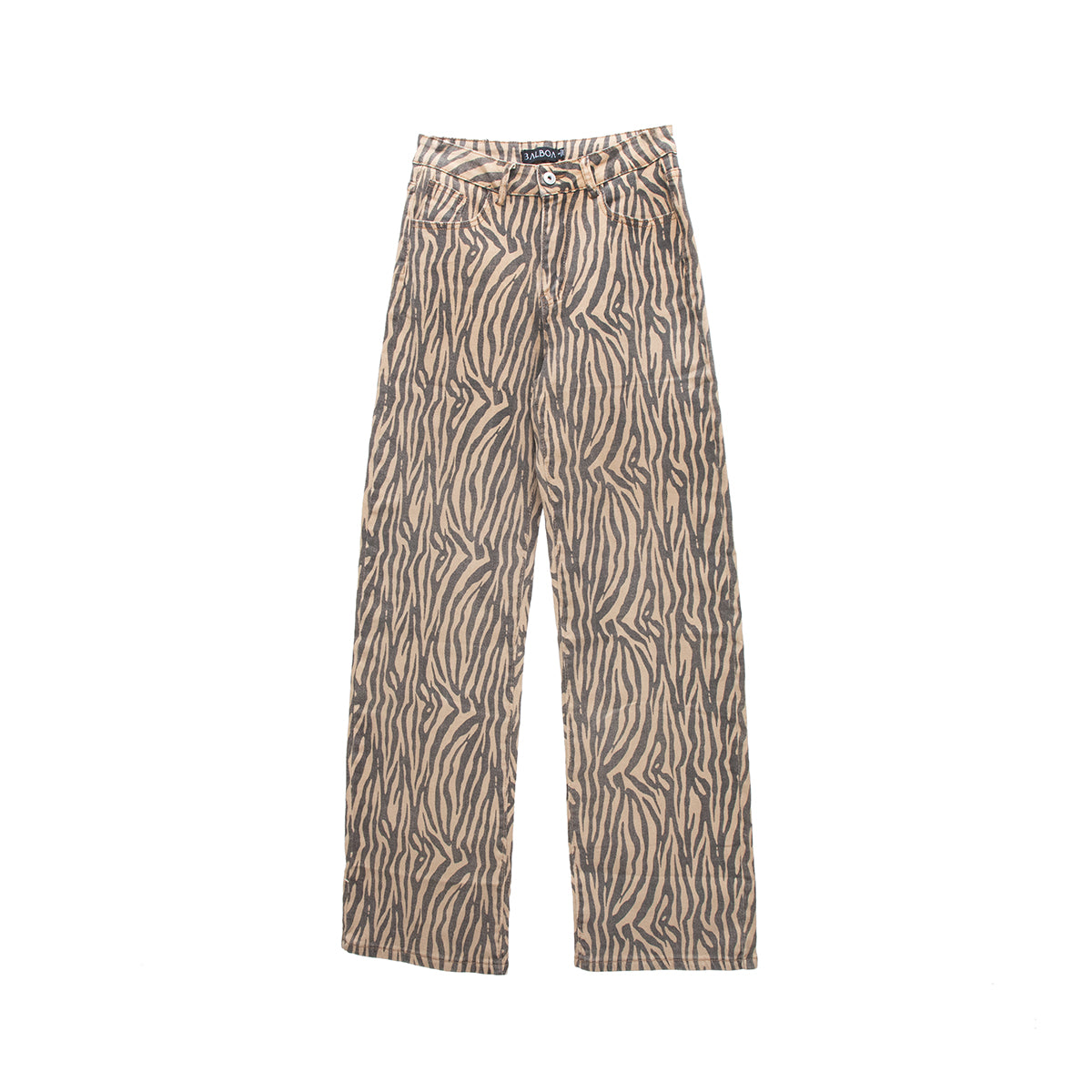 Pantalón Sofía zebra negro