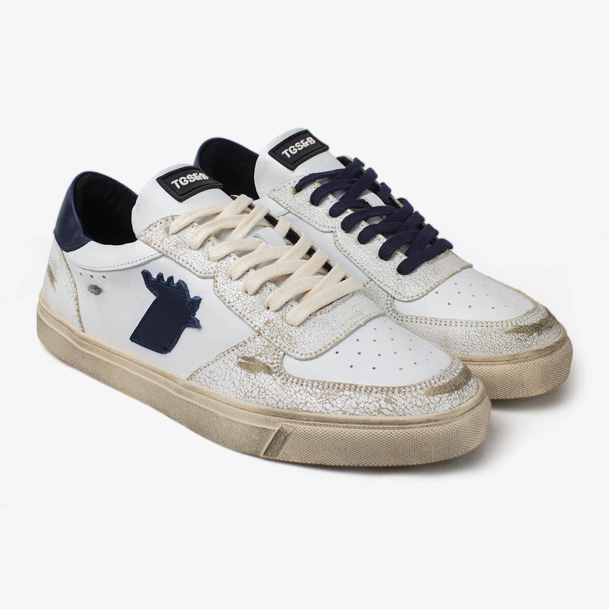 SNEAKER CABALLERO MONKEY WHITE BLUE CRACK