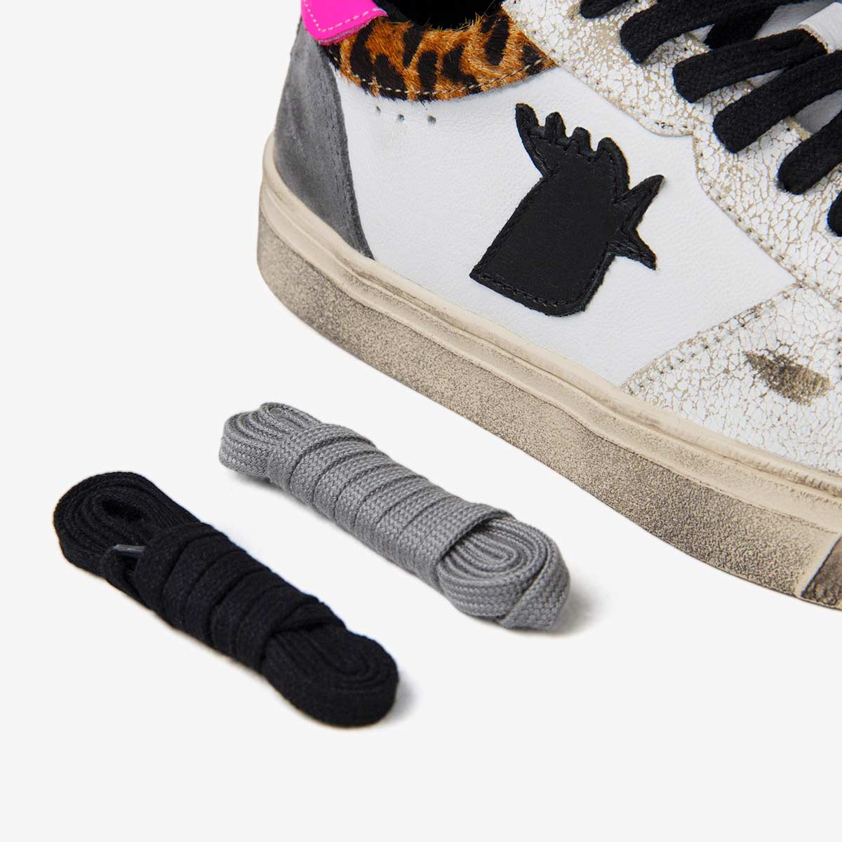 SNEAKER DAMA WHITE PINK LEOPARD