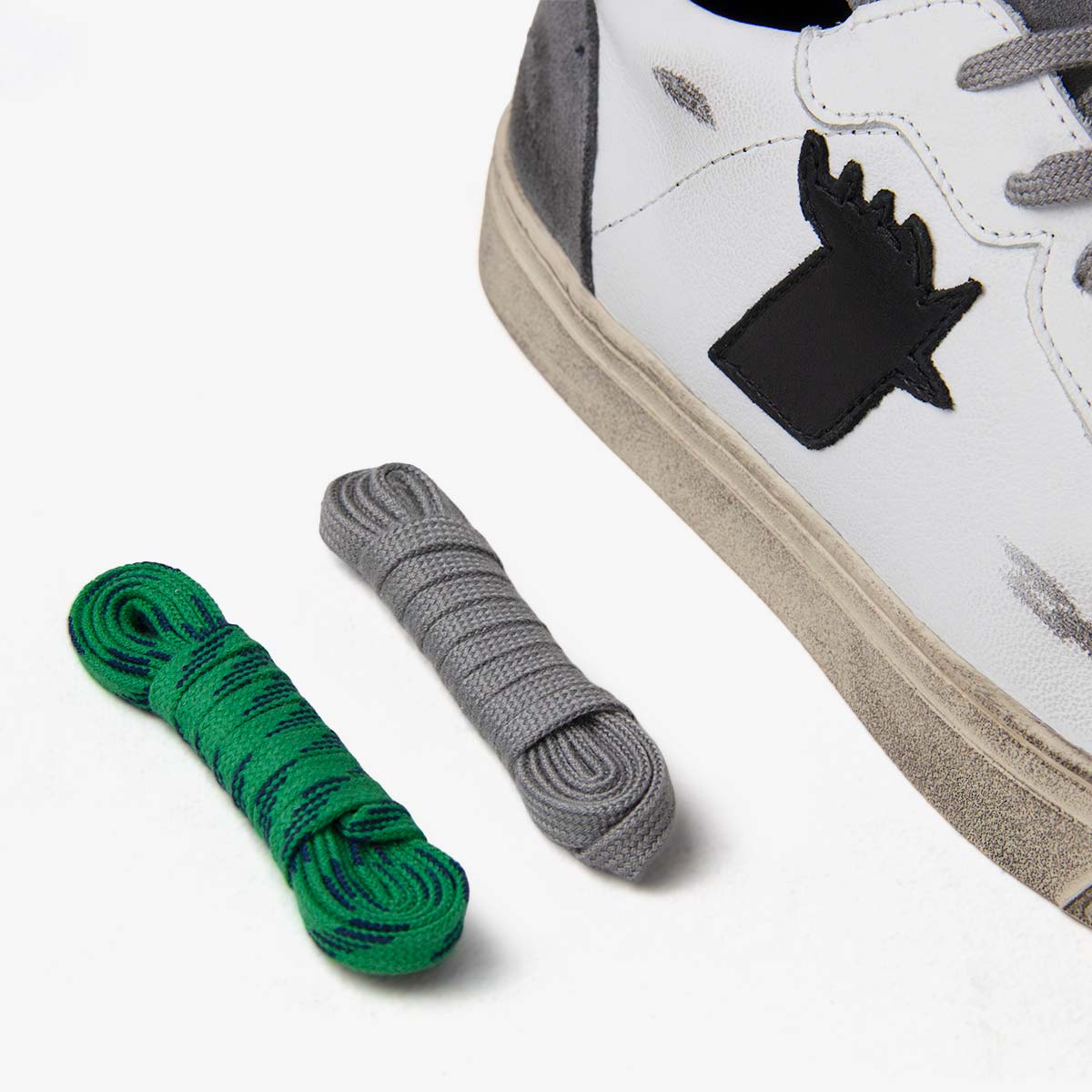 SNEAKER CABALLERO ROOSTER WHITE GREEN GRAY