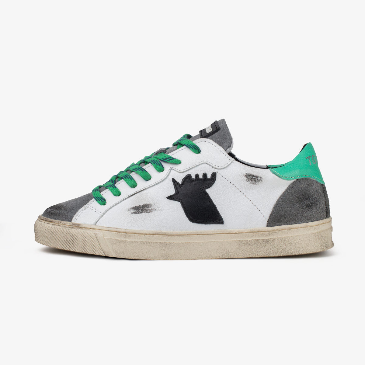 SNEAKER DAMA ROOSTER GREEN GRAY