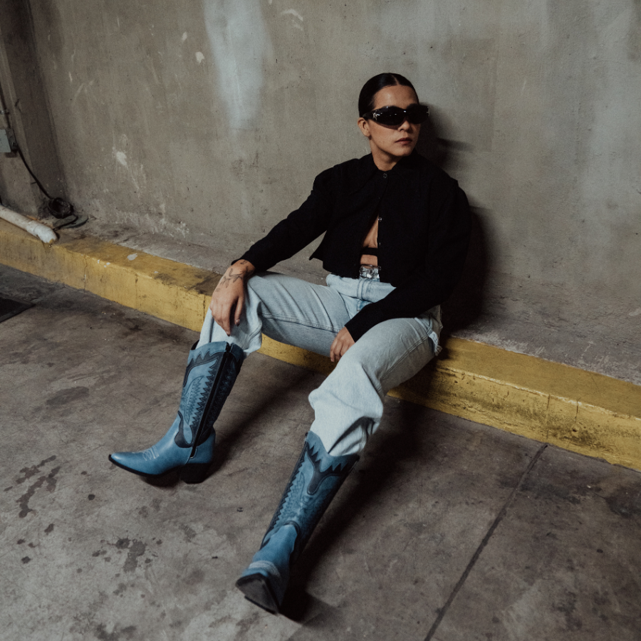 BOTA 8004 MULTICOLOR DENIM AZUL