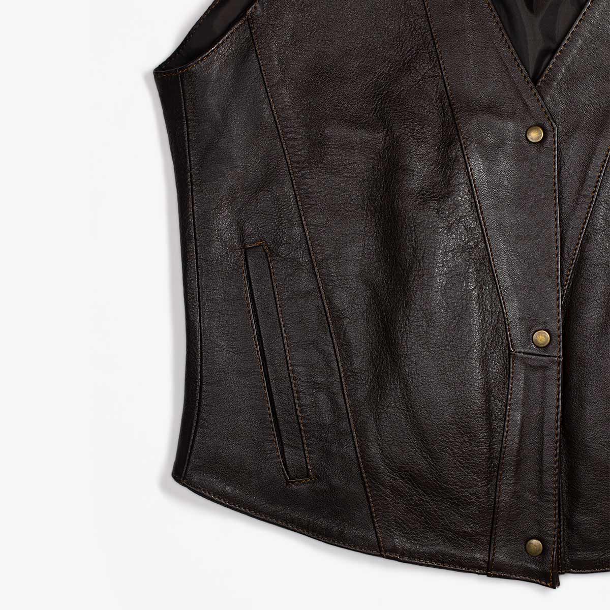 CHALECO PIEL JULY BROWN