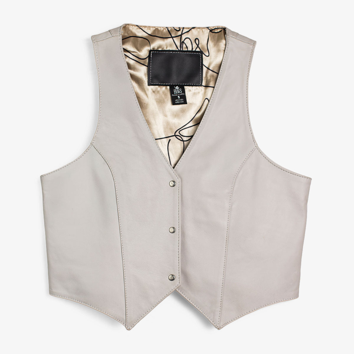 CHALECO PIEL ISABELLA WHITE