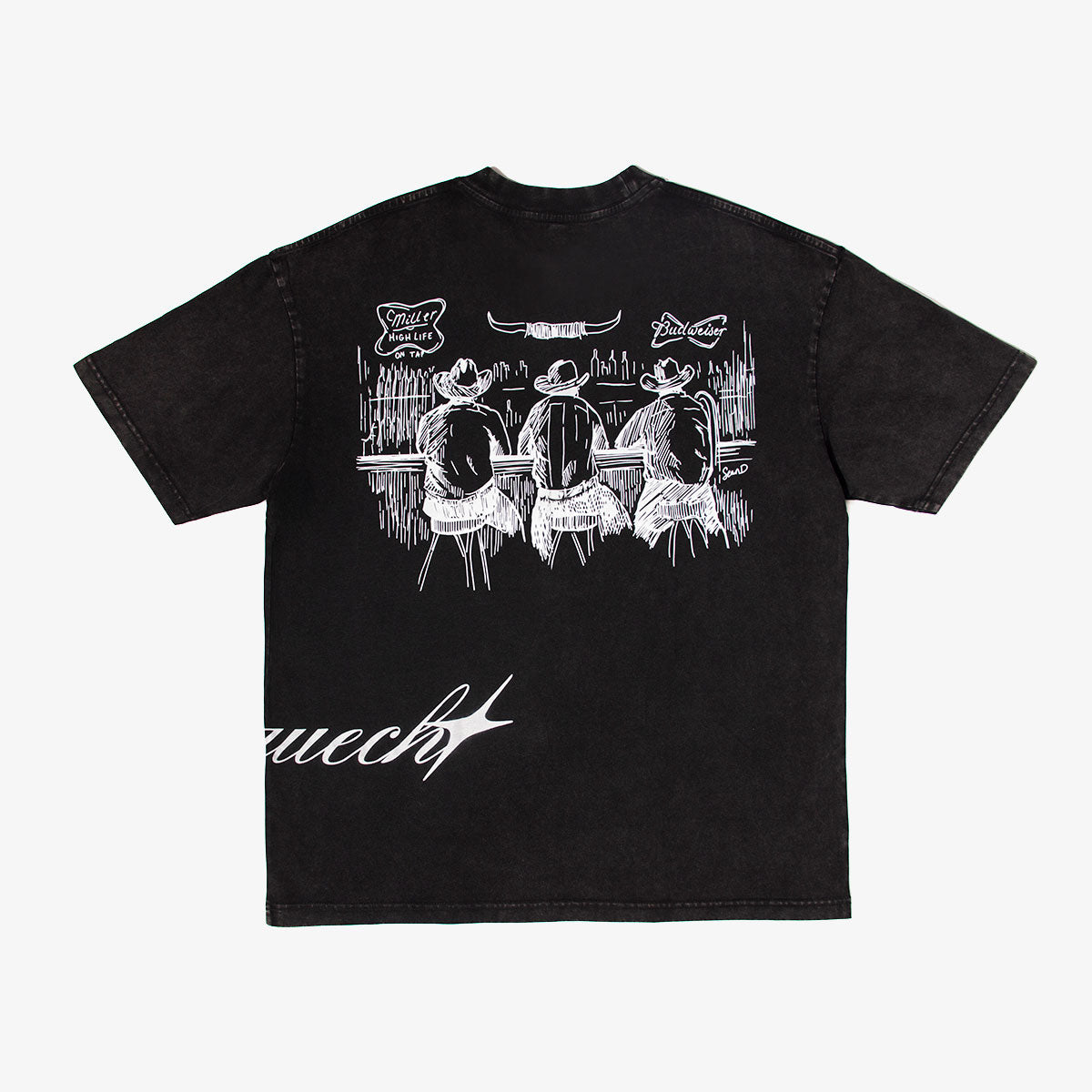 Behind Tshirt Black