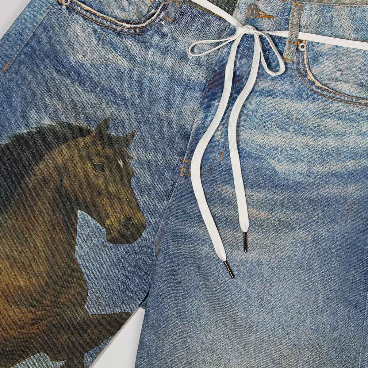 Short Last Ride Denim Horses