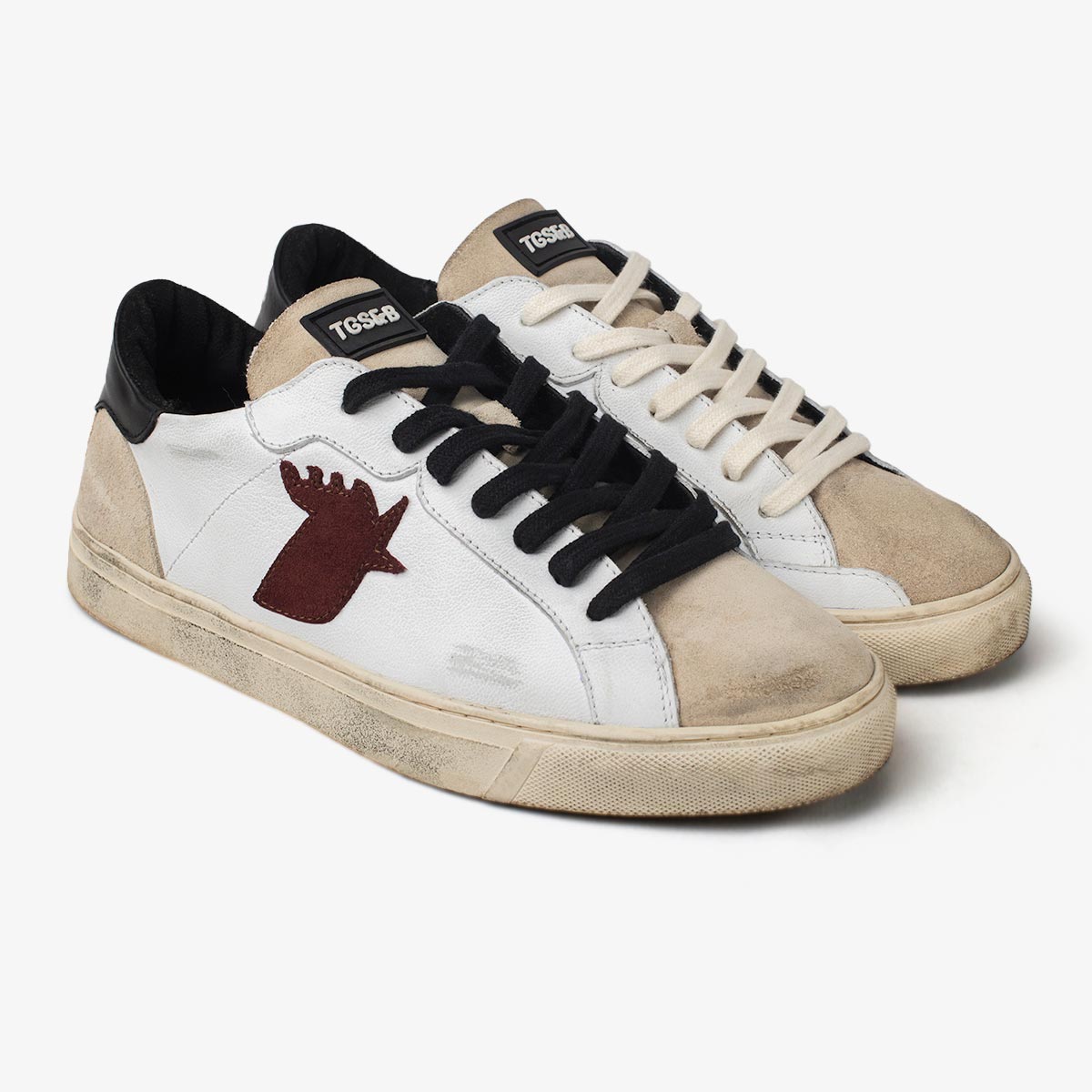 SNEAKER DAMA ROOSTER WHITE AND RED