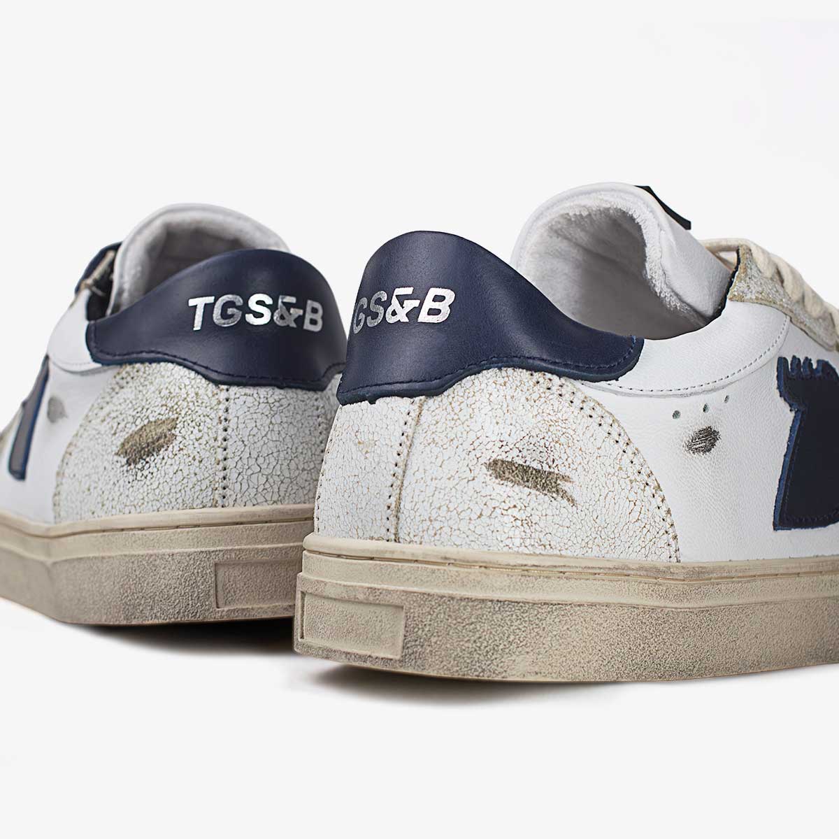 SNEAKER CABALLERO MONKEY WHITE BLUE CRACK
