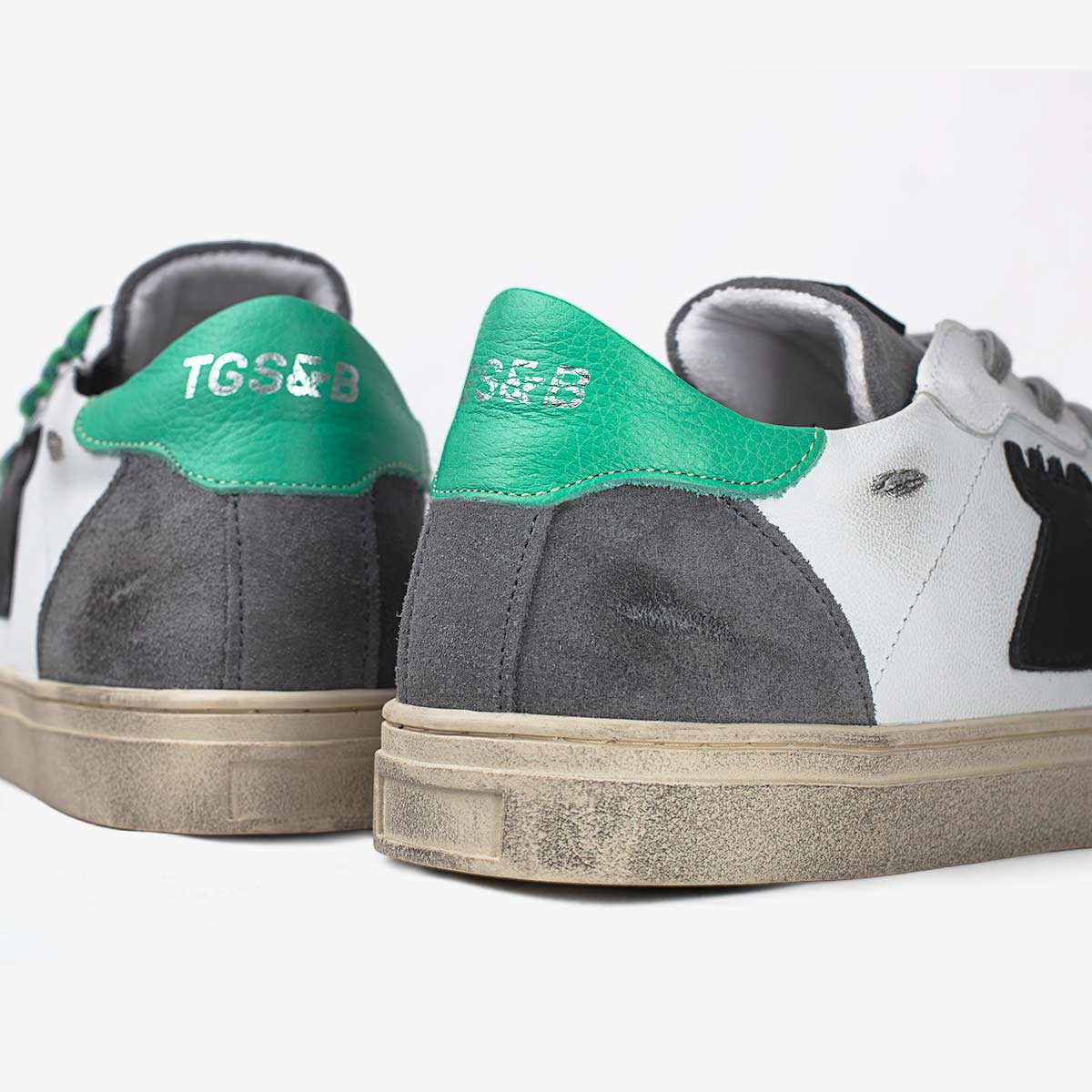 SNEAKER DAMA ROOSTER GREEN GRAY