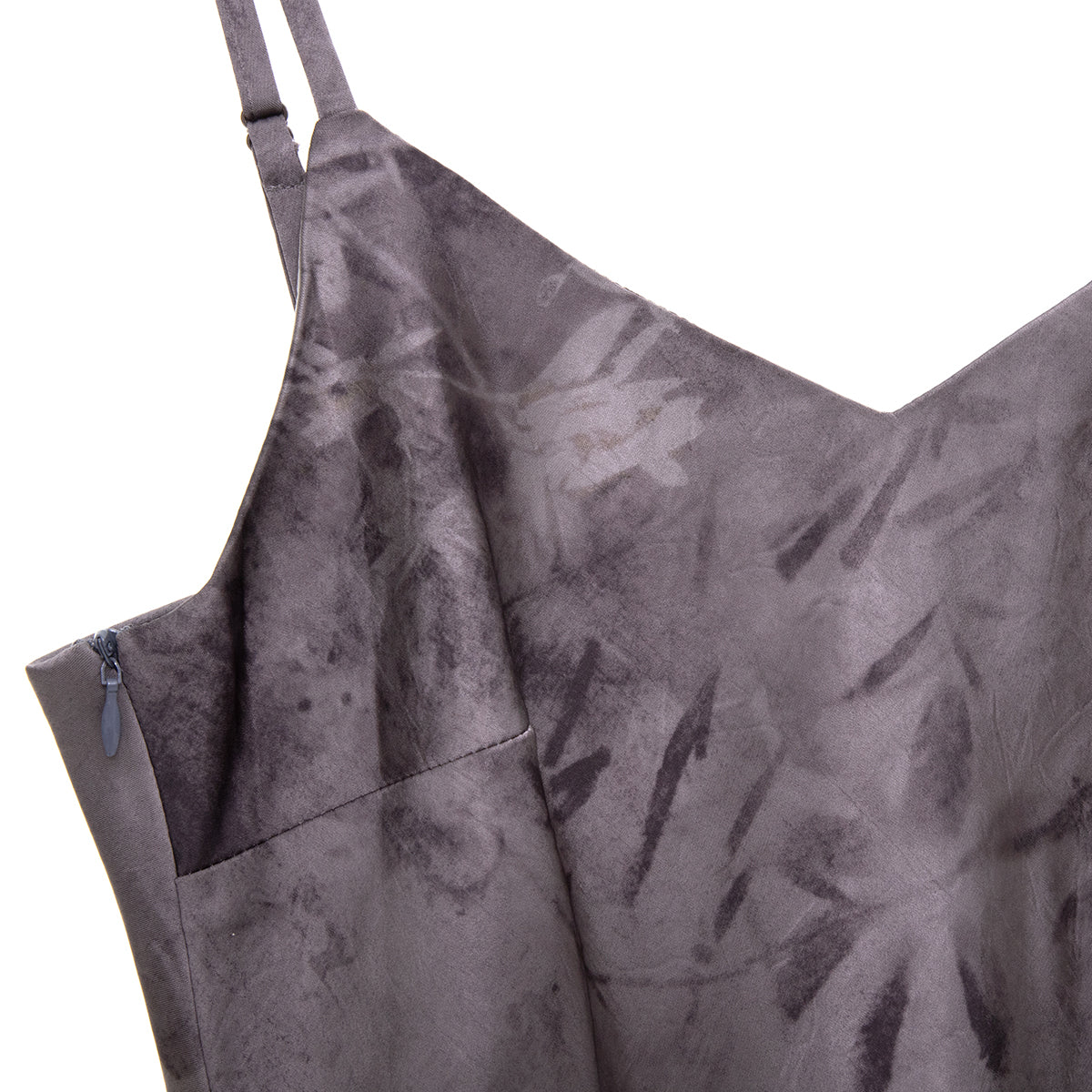 VESTIDO SATIN TIRANTE GRIS